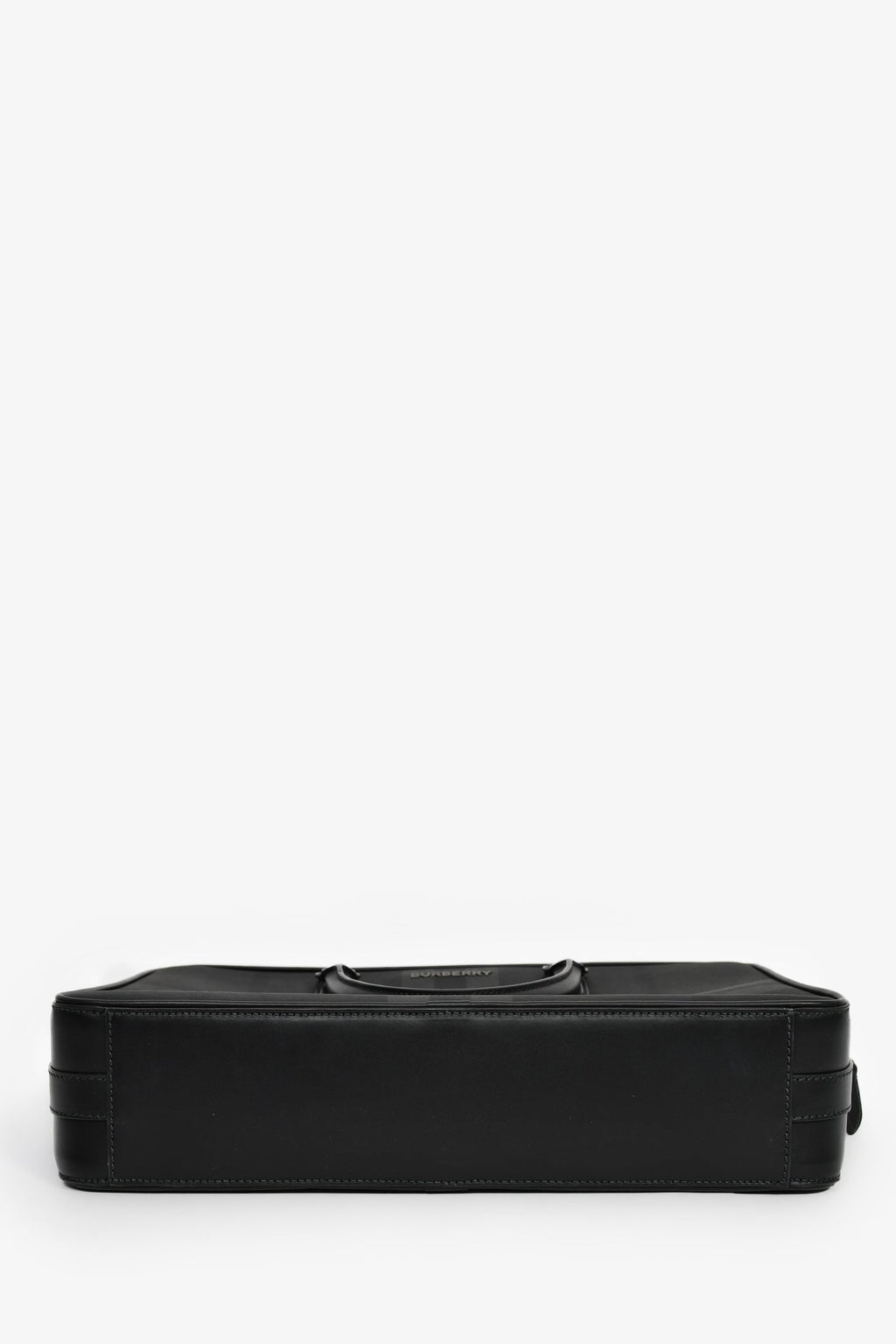 Burberry Black Leather 'Ainsworth' Briefcase With Strap