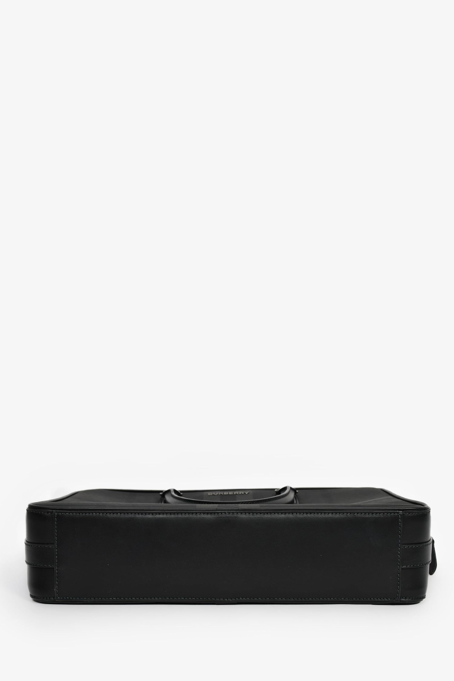 Burberry Black Leather 'Ainsworth' Briefcase With Strap