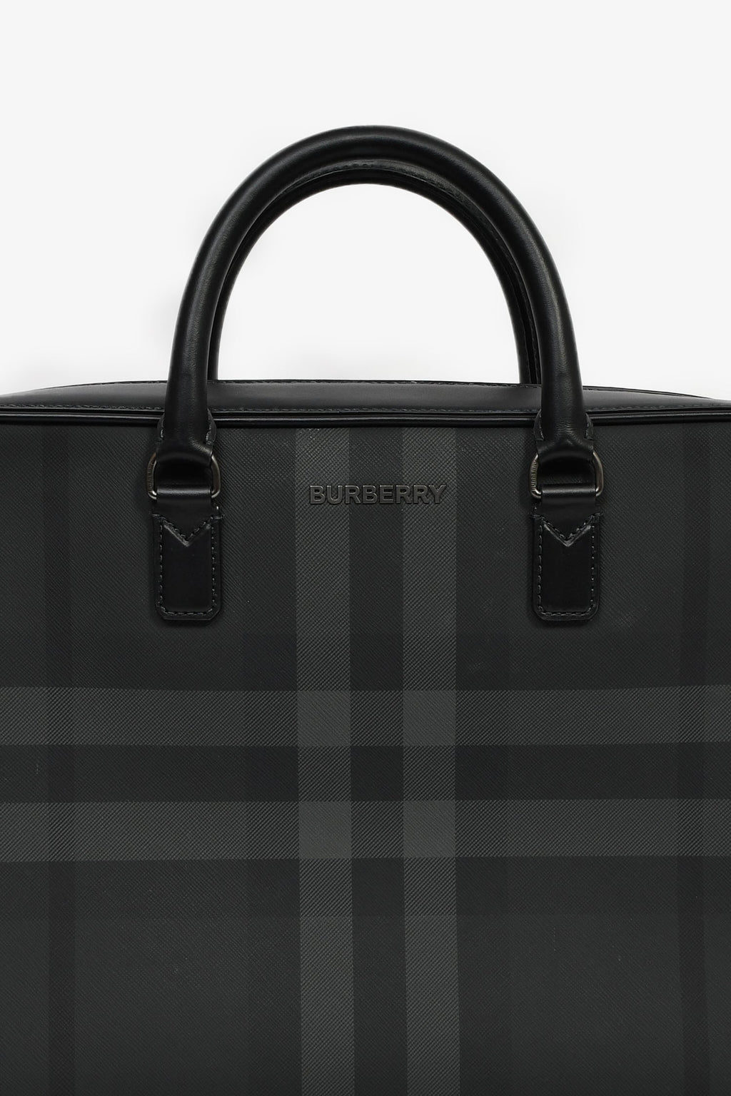 Burberry Black Leather 'Ainsworth' Briefcase With Strap