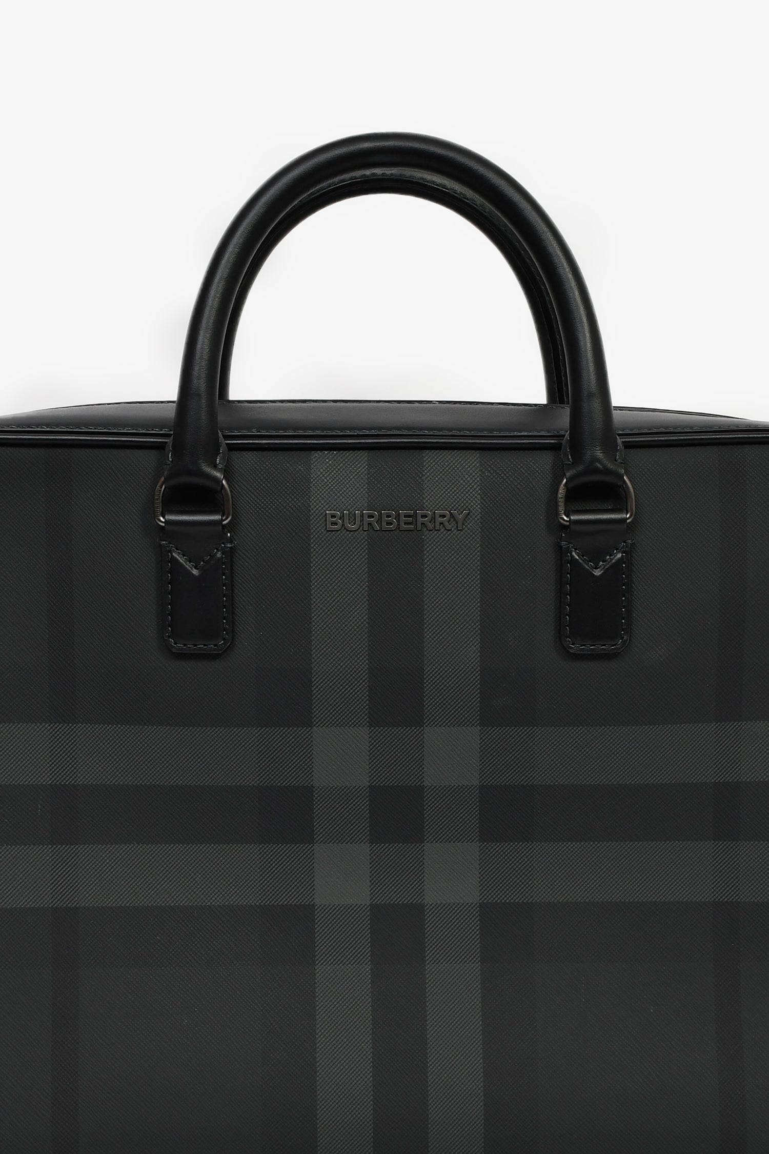Burberry Black Leather 'Ainsworth' Briefcase With Strap