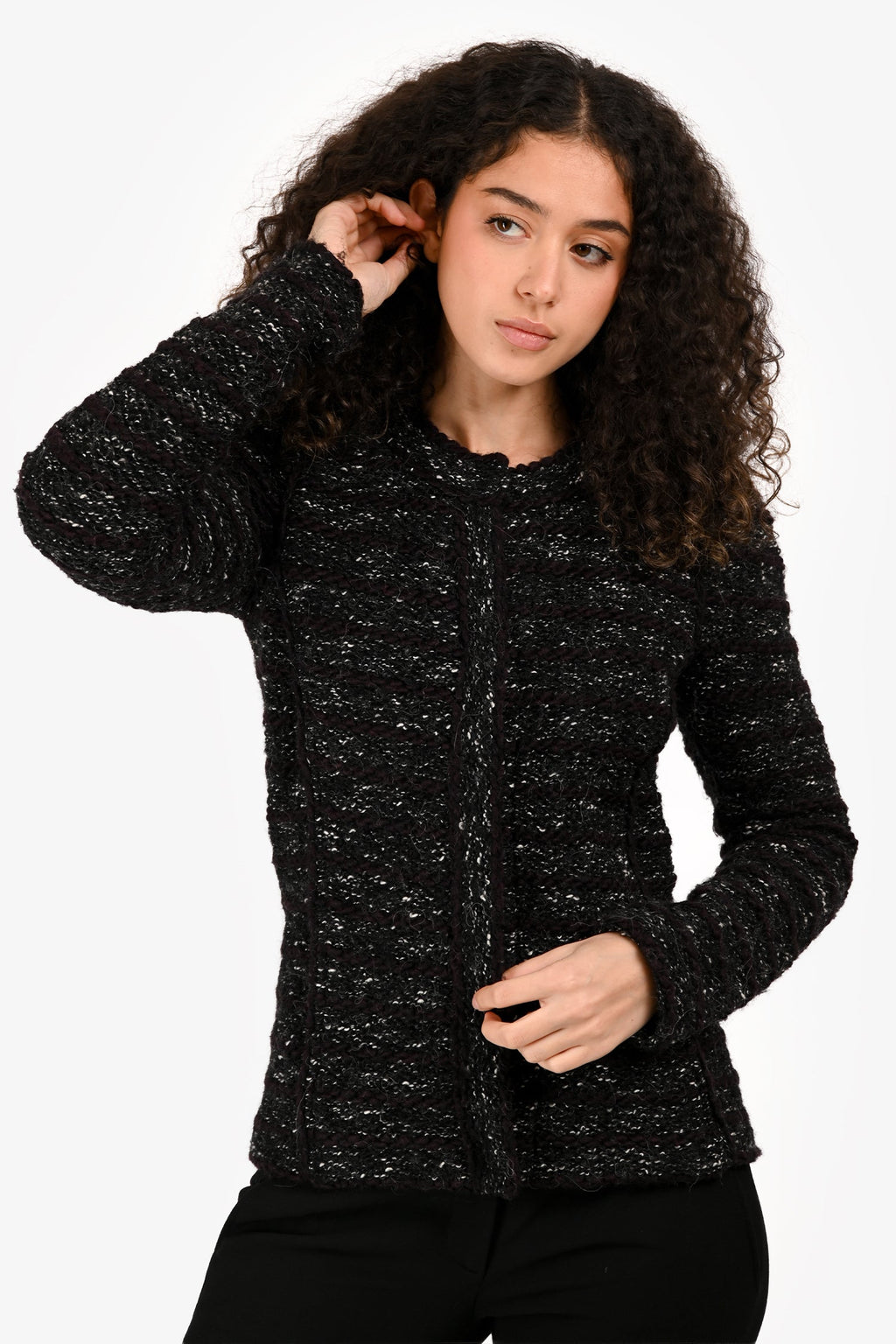 Isabelle Marant Etoile Black/White Tweed Blazer Size 36