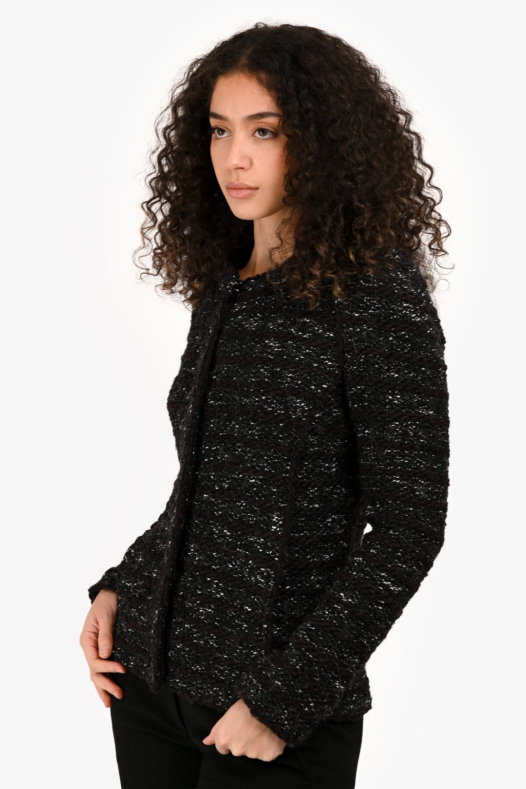 Isabelle Marant Etoile Black/White Tweed Blazer Size 36