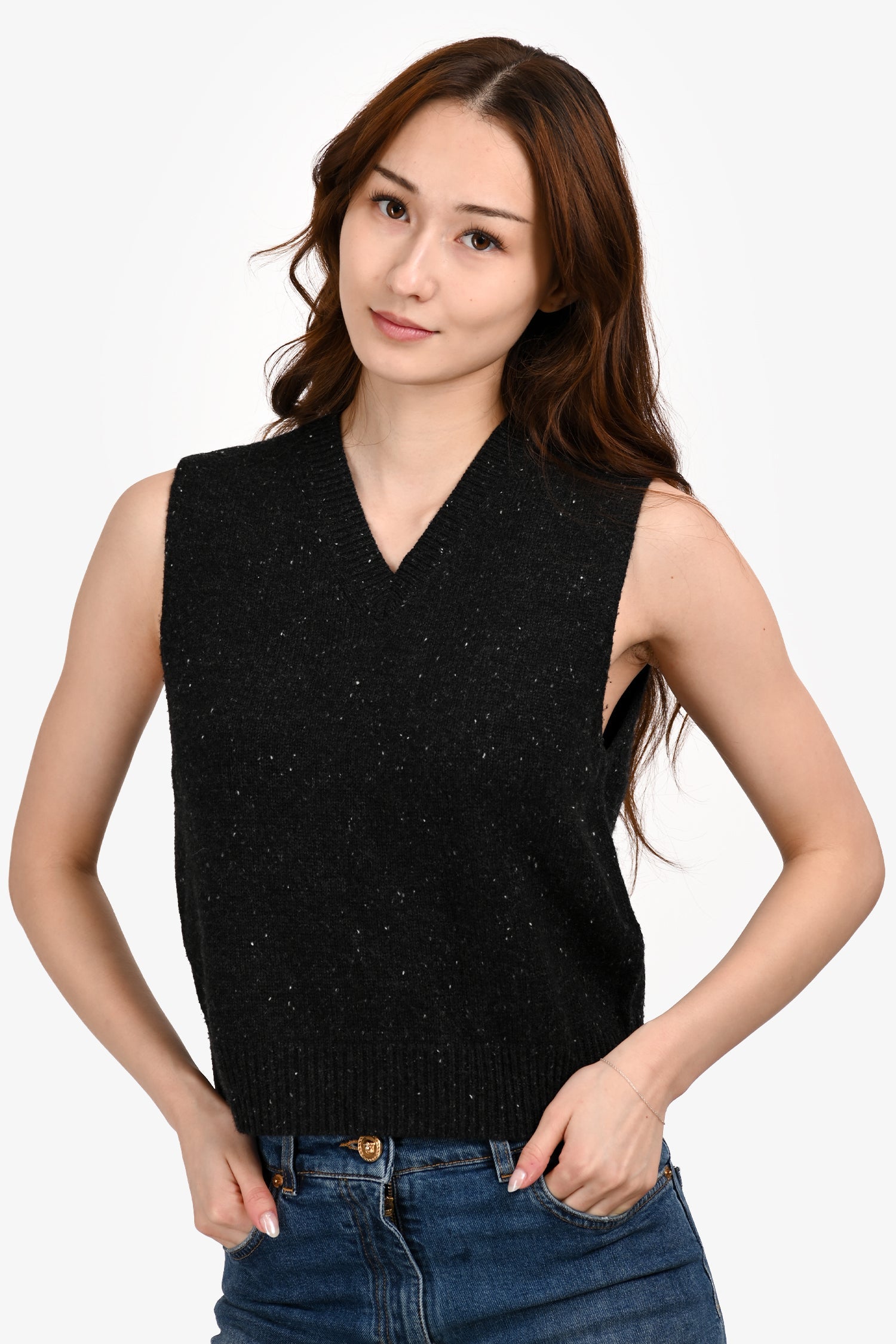 Theory Charcoal Wool Blend Vest Size M