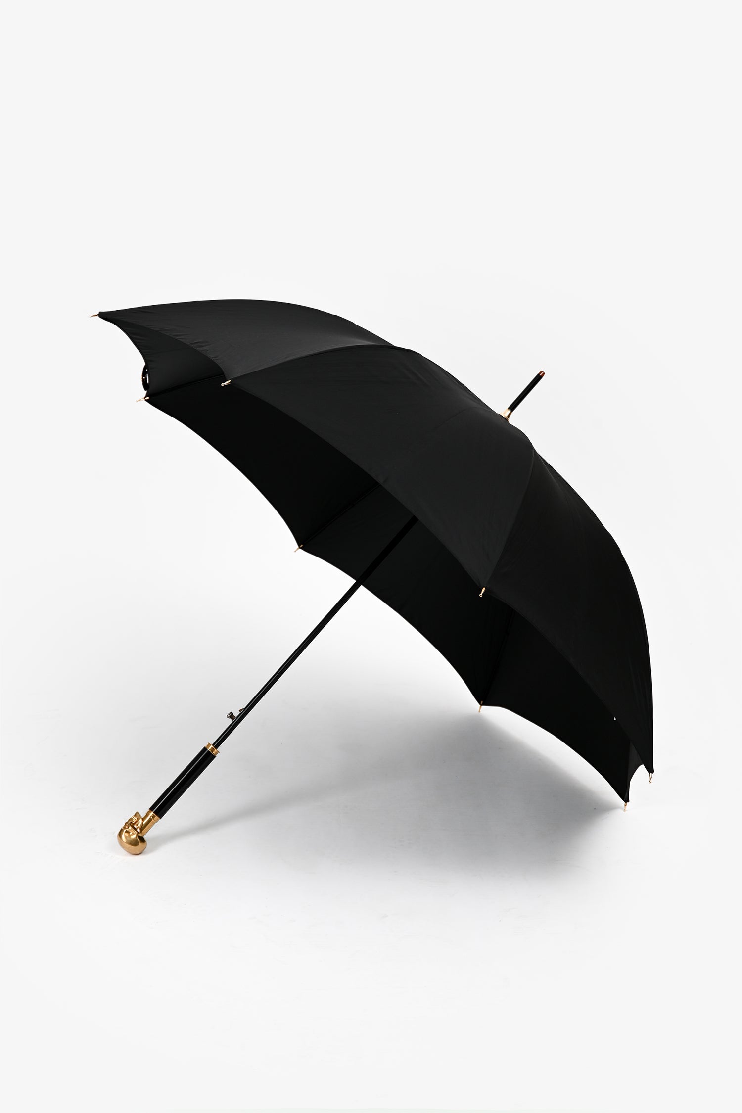 Alexander McQueen Black/Gold Tone Skull Umbrella