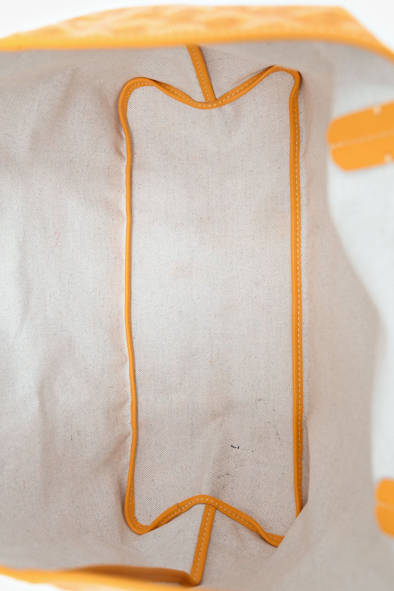 Goyard Yellow Canvas St. Louis PM Tote With Pouch