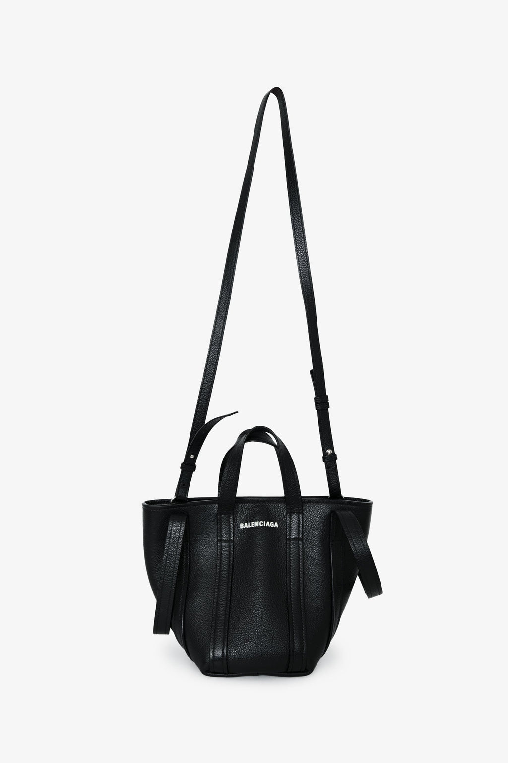 Balenciaga Black Grained Everyday XS North-South Shoulder Tote Bag