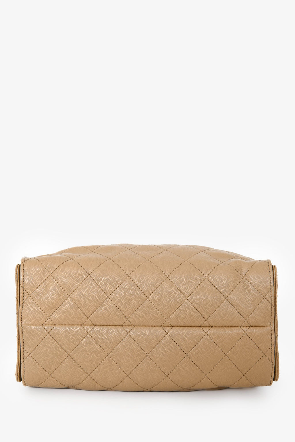 Pre-Loved Chanel™ 2025 Brown Caramel Caviar Leather 25 Small Bucket Bag