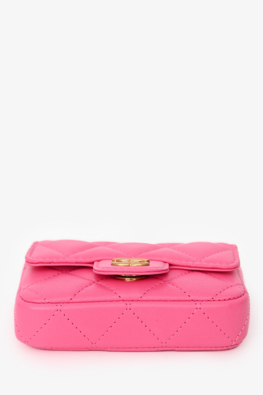 Pre-Loved Chanel™ Pink Lambskin Leather Mini CC Coco Belt Bag