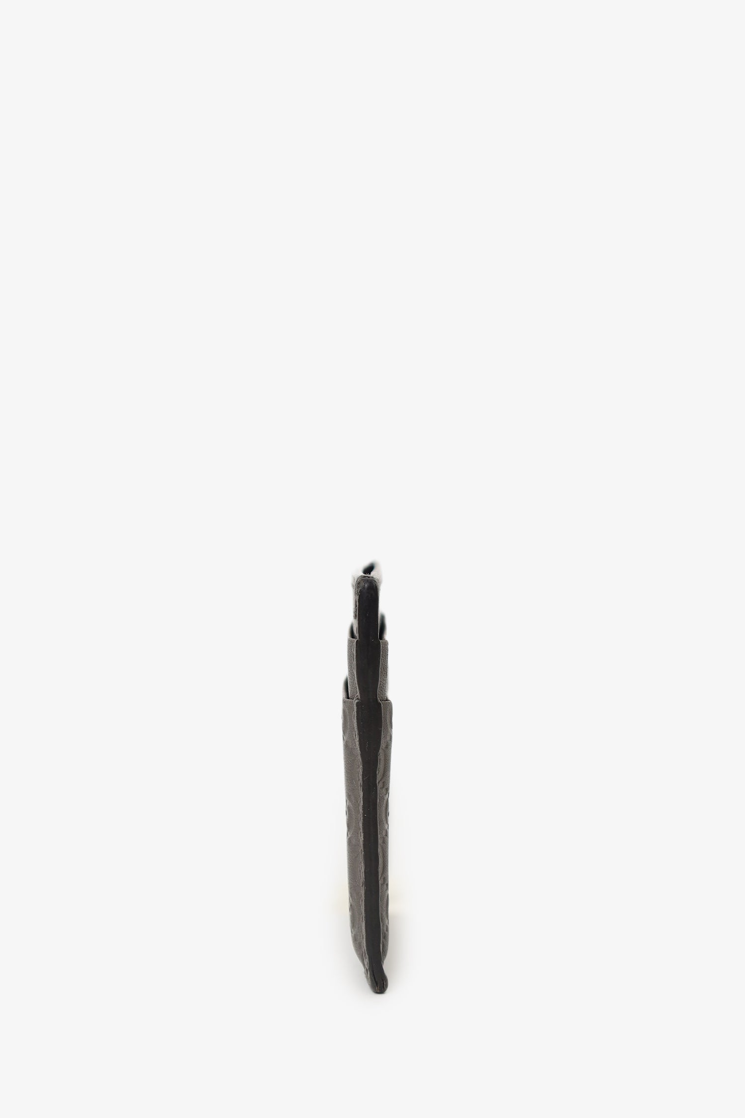 Gucci Grey Leather 'GG' Embossed  Holder