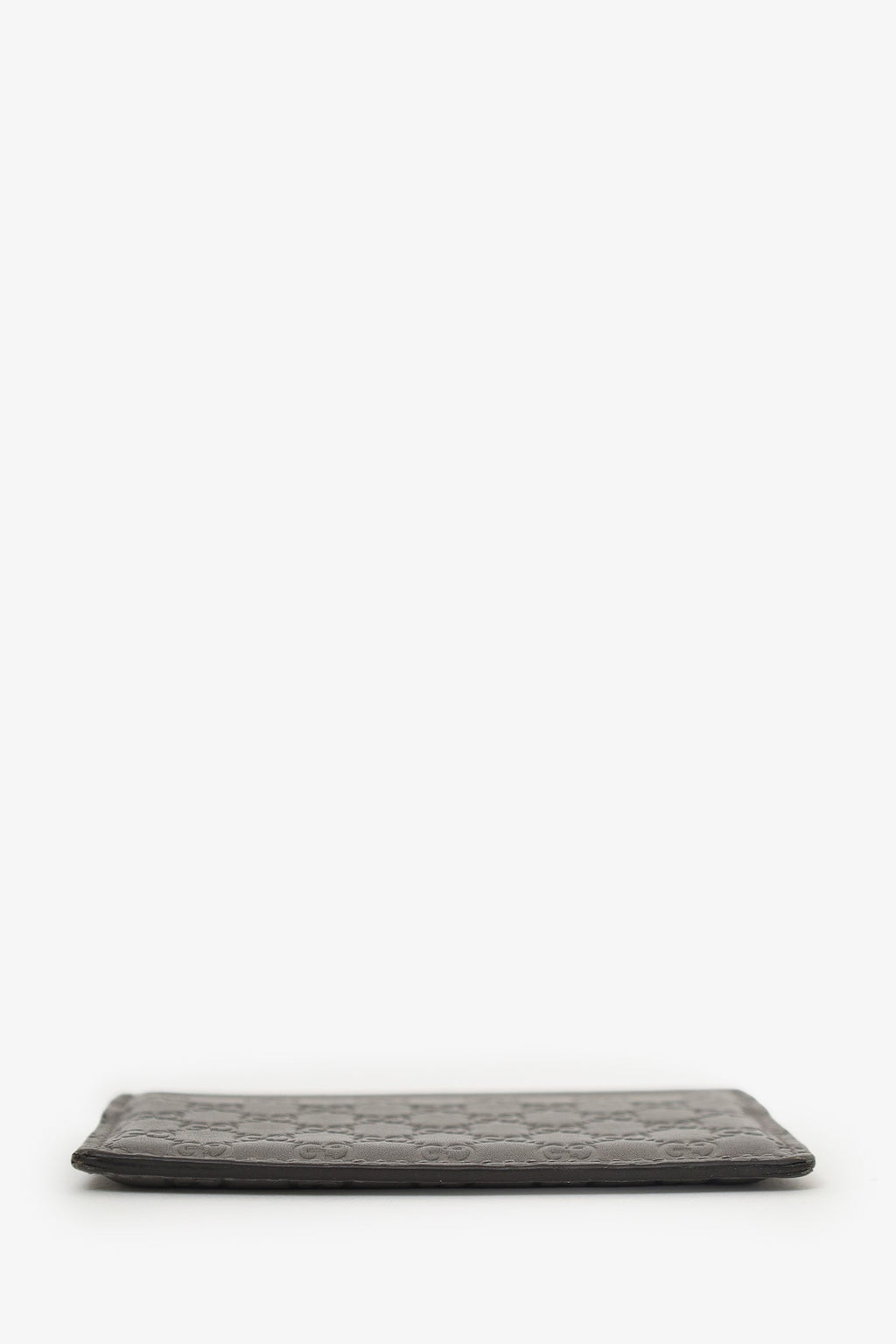 Gucci Grey Leather 'GG' Embossed  Holder