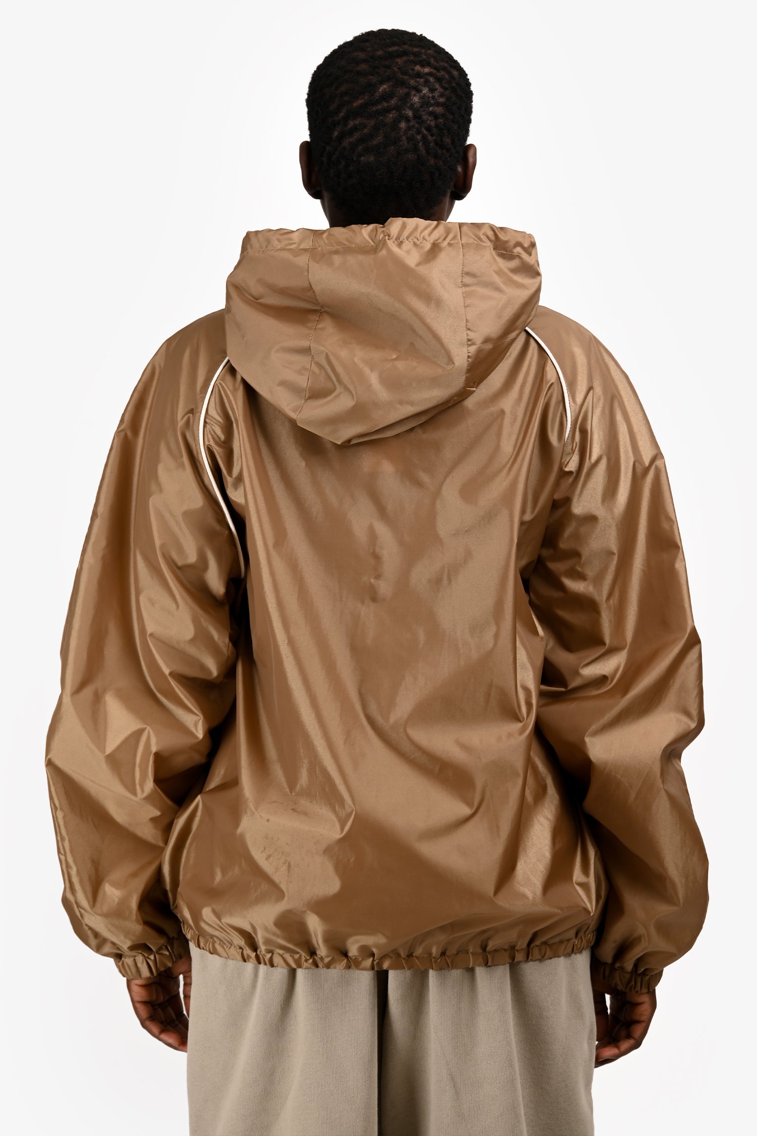 Gucci Brown Hooded Windbreaker Size 52 Mens