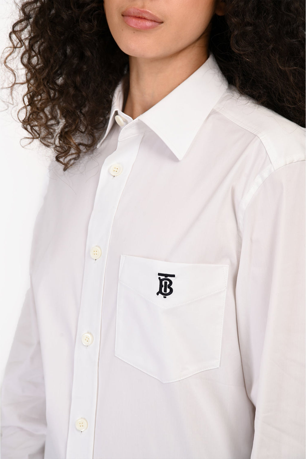 Burberry White/ Multicolour Cotton Button Up Long Sleeve Shirt Size XS Mens