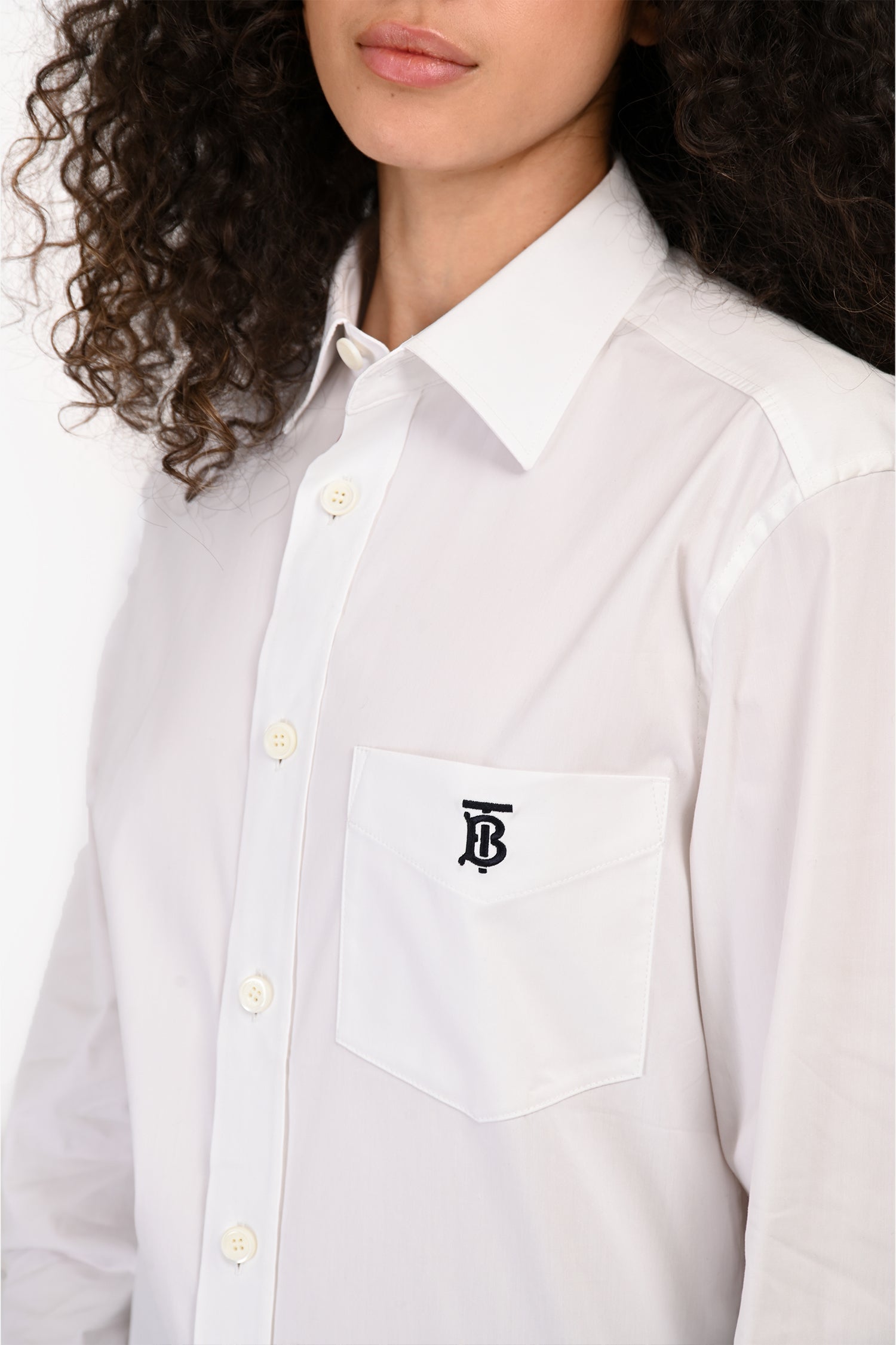 Burberry White/ Multicolour Cotton Button Up Long Sleeve Shirt Size XS Mens