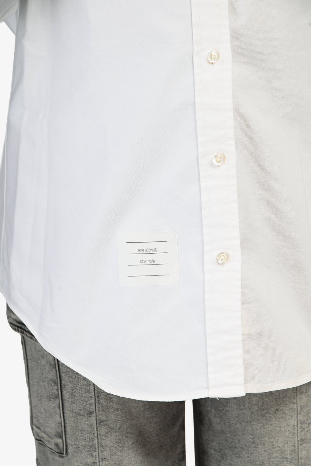 Thom Browne White/Multicolour Cotton Button-Up Shirt Estimated Size 4 Mens