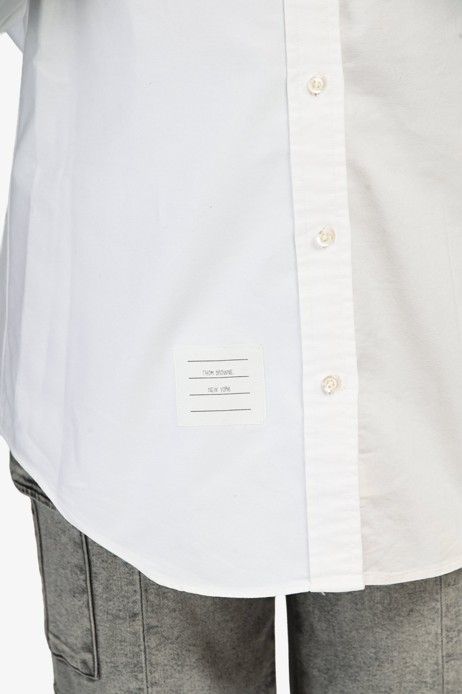 Thom Browne White/Multicolour Cotton Button-Up Shirt Estimated Size 4 Mens