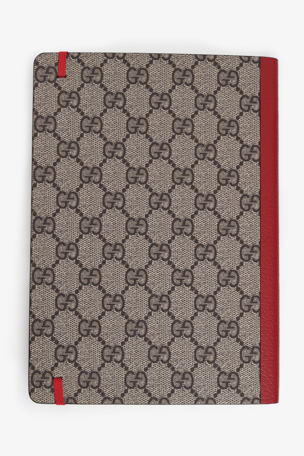 Gucci Brown/Red Coated Canvas GG Notebook