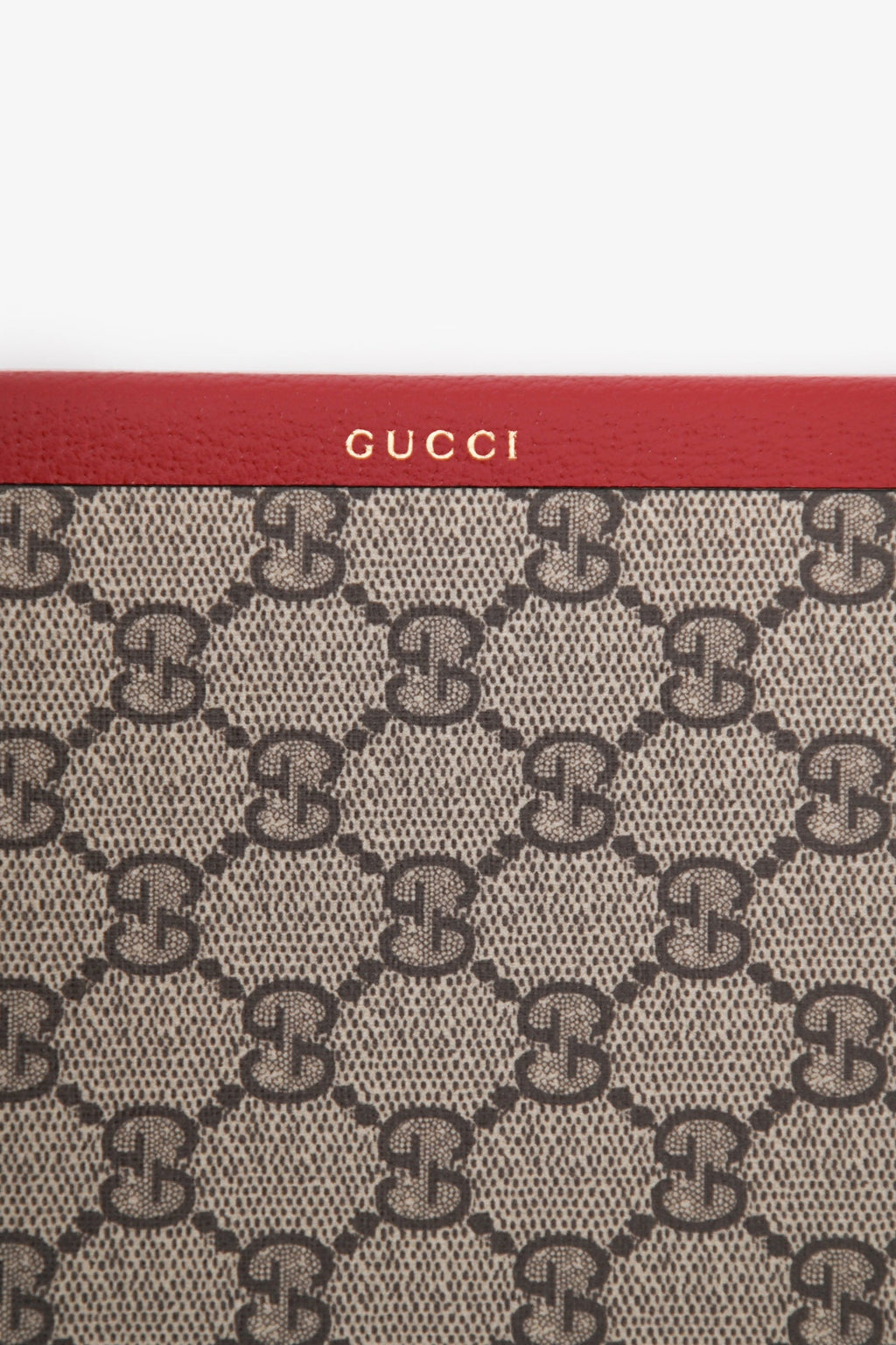Gucci Brown/Red Coated Canvas GG Notebook