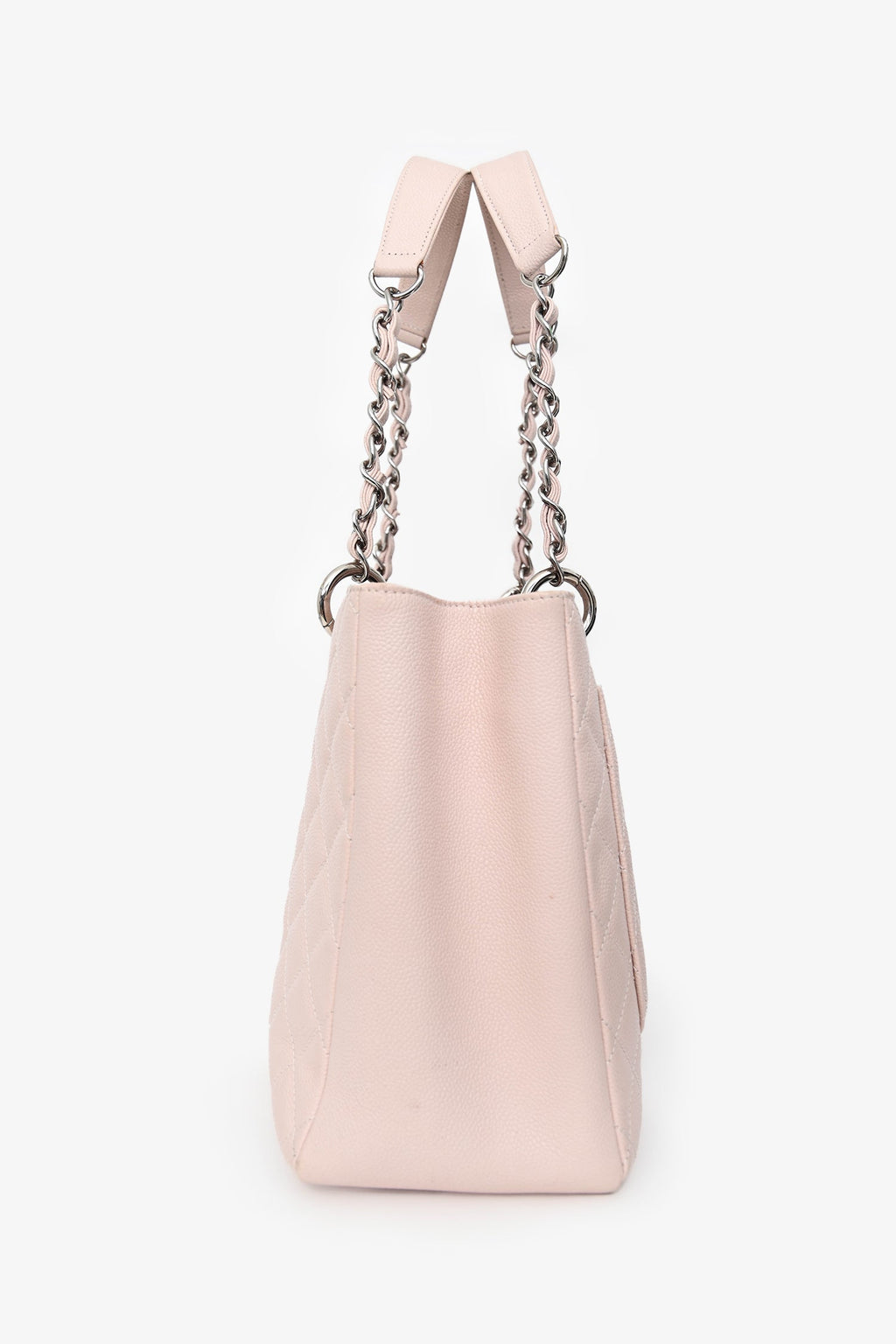 Pre-Loved Chanel™ 2013/2014 Pink Caviar Leather CC Grand Shopping Tote