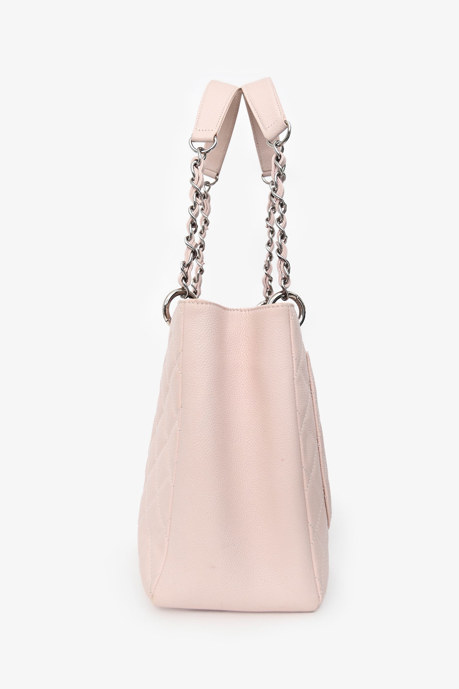 Pre-Loved Chanel™ 2013/2014 Pink Caviar Leather CC Grand Shopping Tote