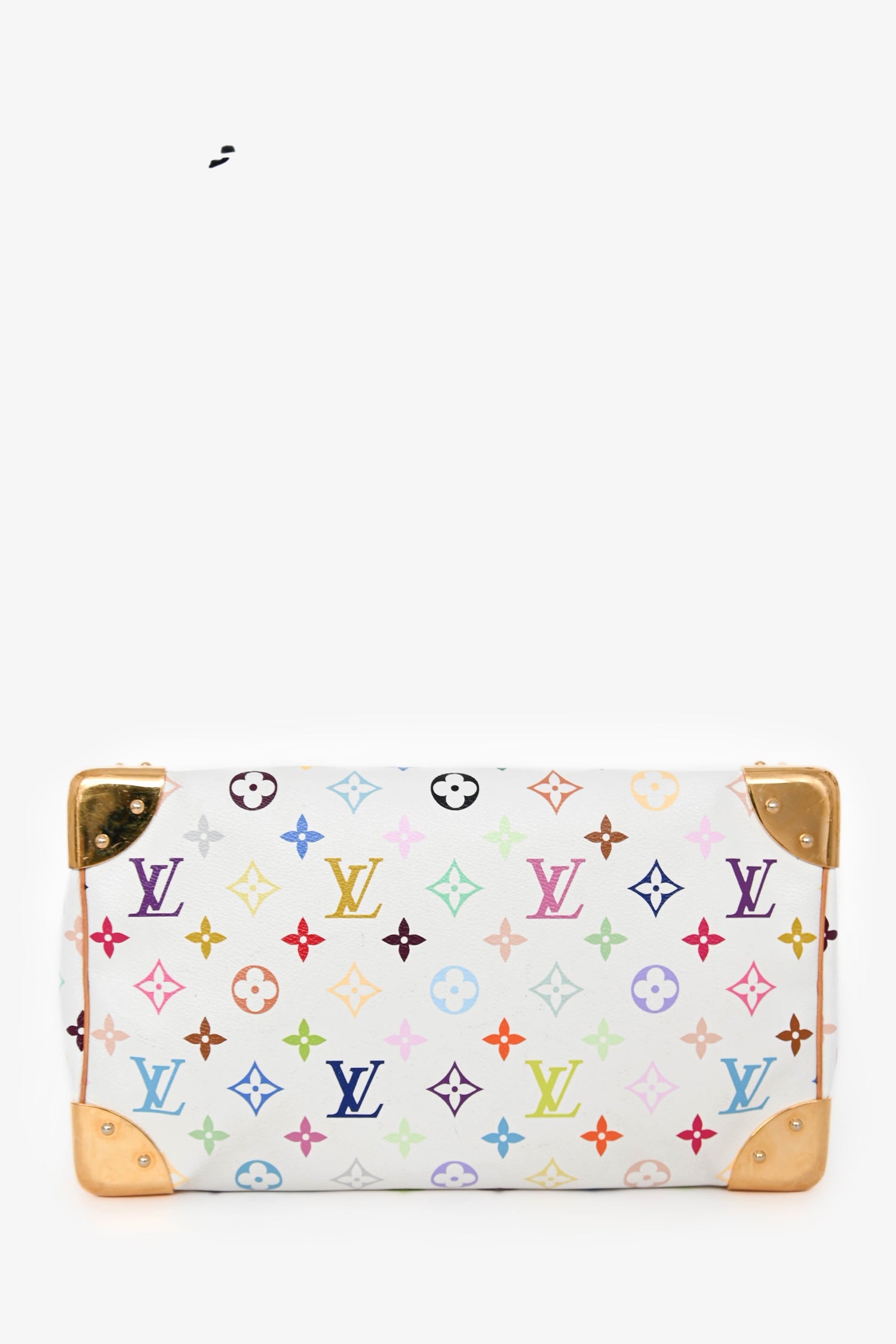 Louis Vuitton 2010 White Multicoloured Canvas Monogram Speedy 30
