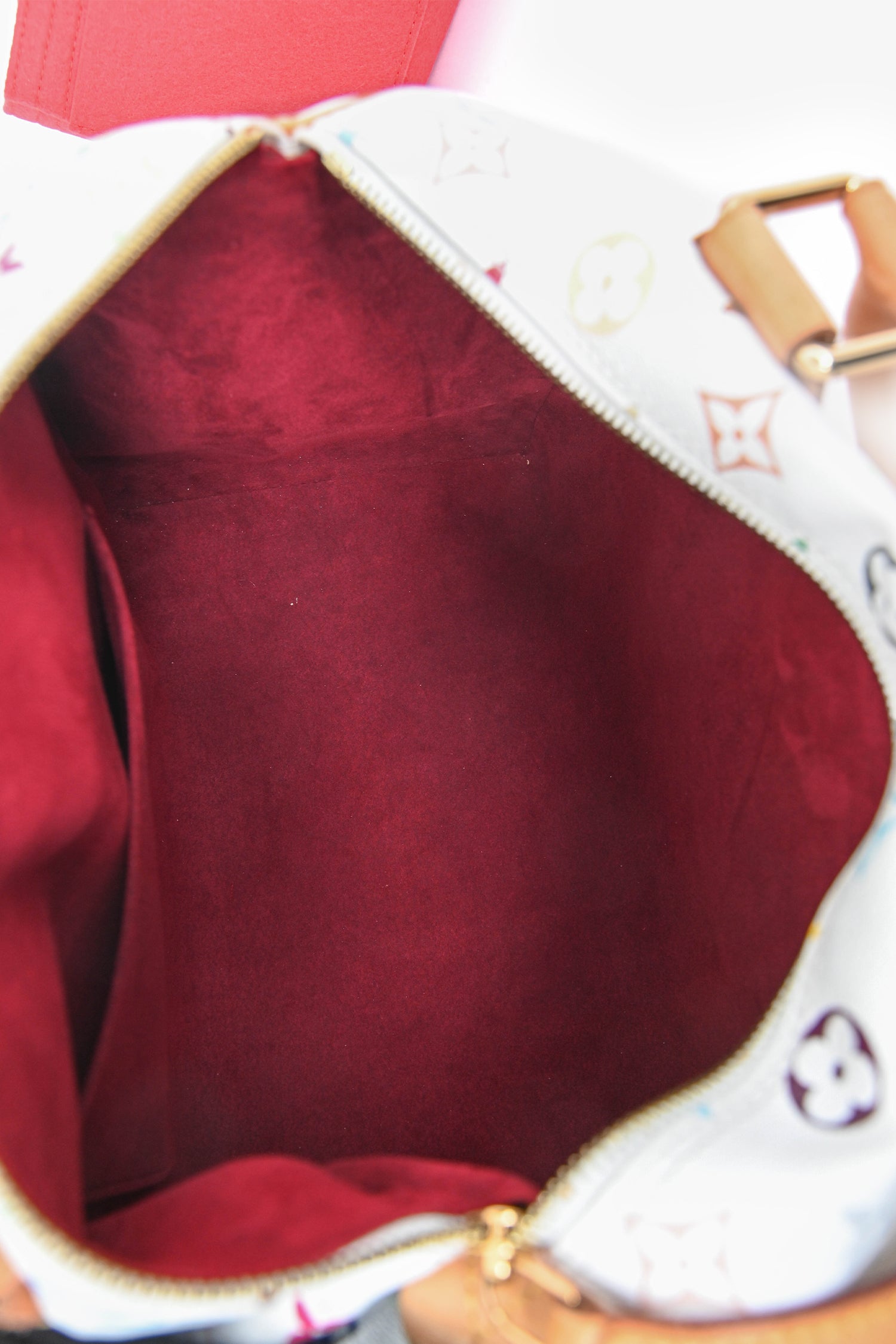 Louis Vuitton 2010 White Multicoloured Canvas Monogram Speedy 30