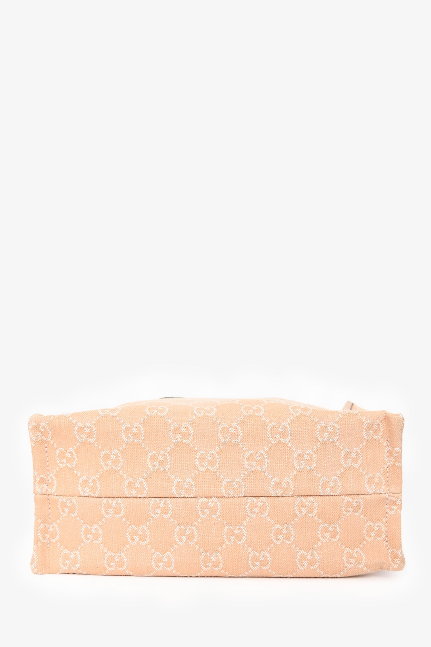Gucci Beige Monogram Denim Ophidia Medium Shopper Tote with Strap + Pouch