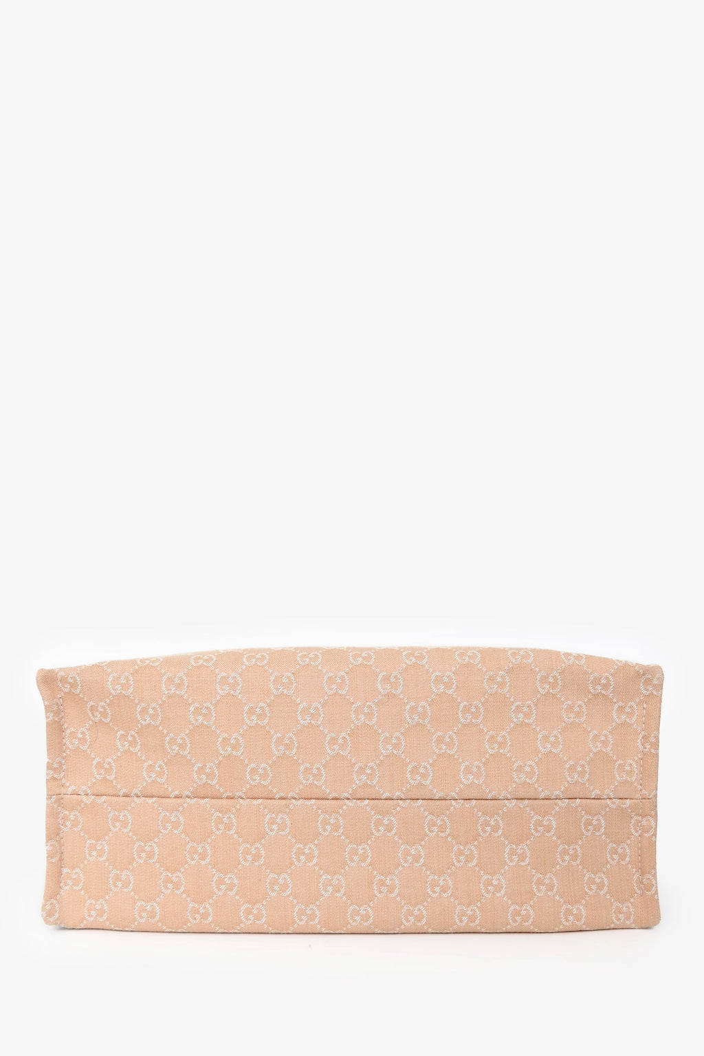 Gucci Beige Monogram Denim Ophidia Large Shopper Tote with Pouch