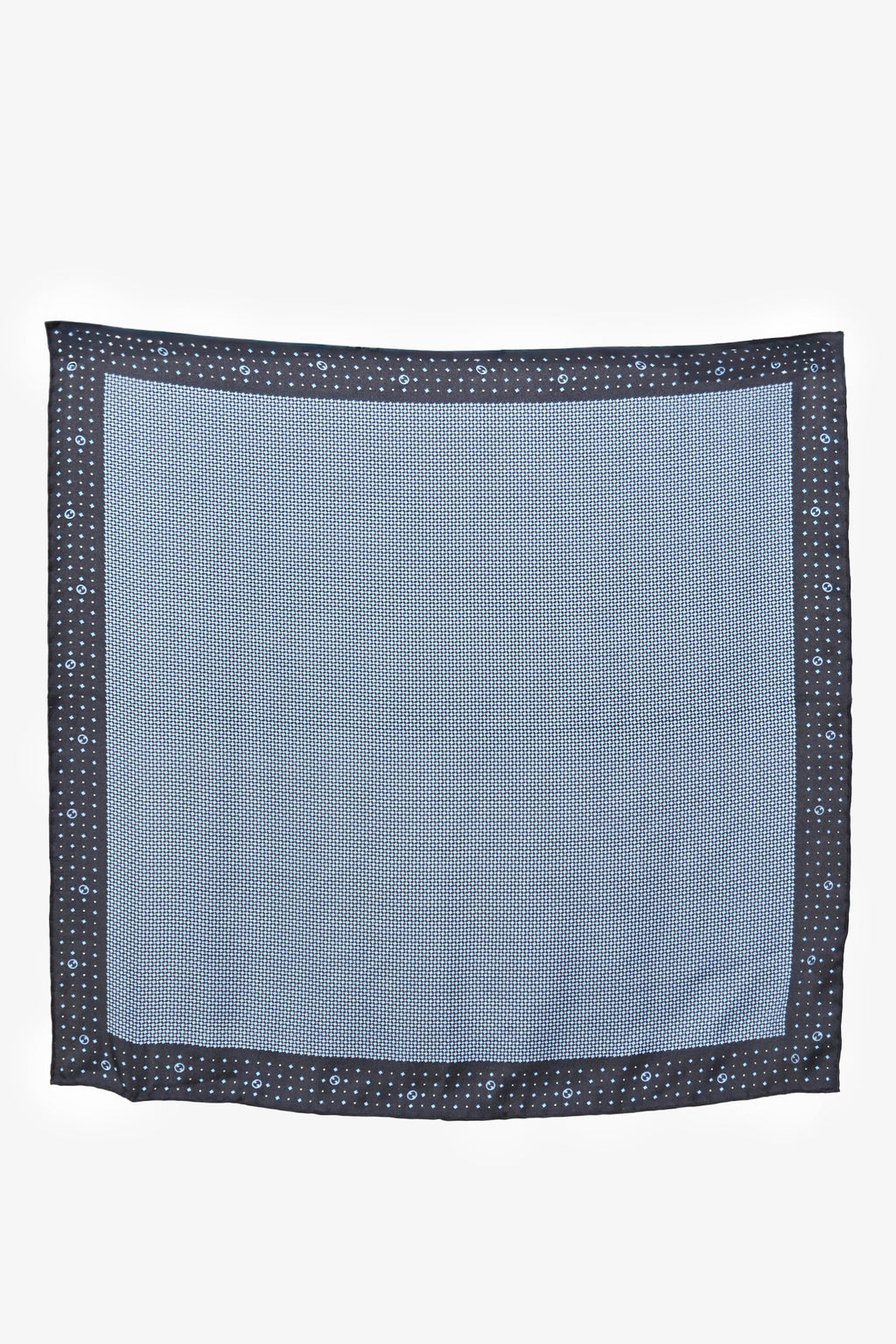 Gucci Blue Printed Silk Pocket Square