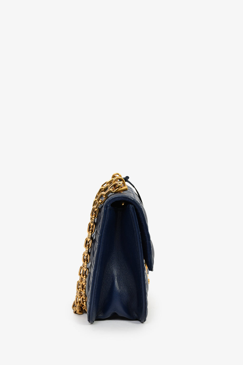 Christian Dior 2017 Navy Blue Cannage Leather Dioraddict Flap Bag