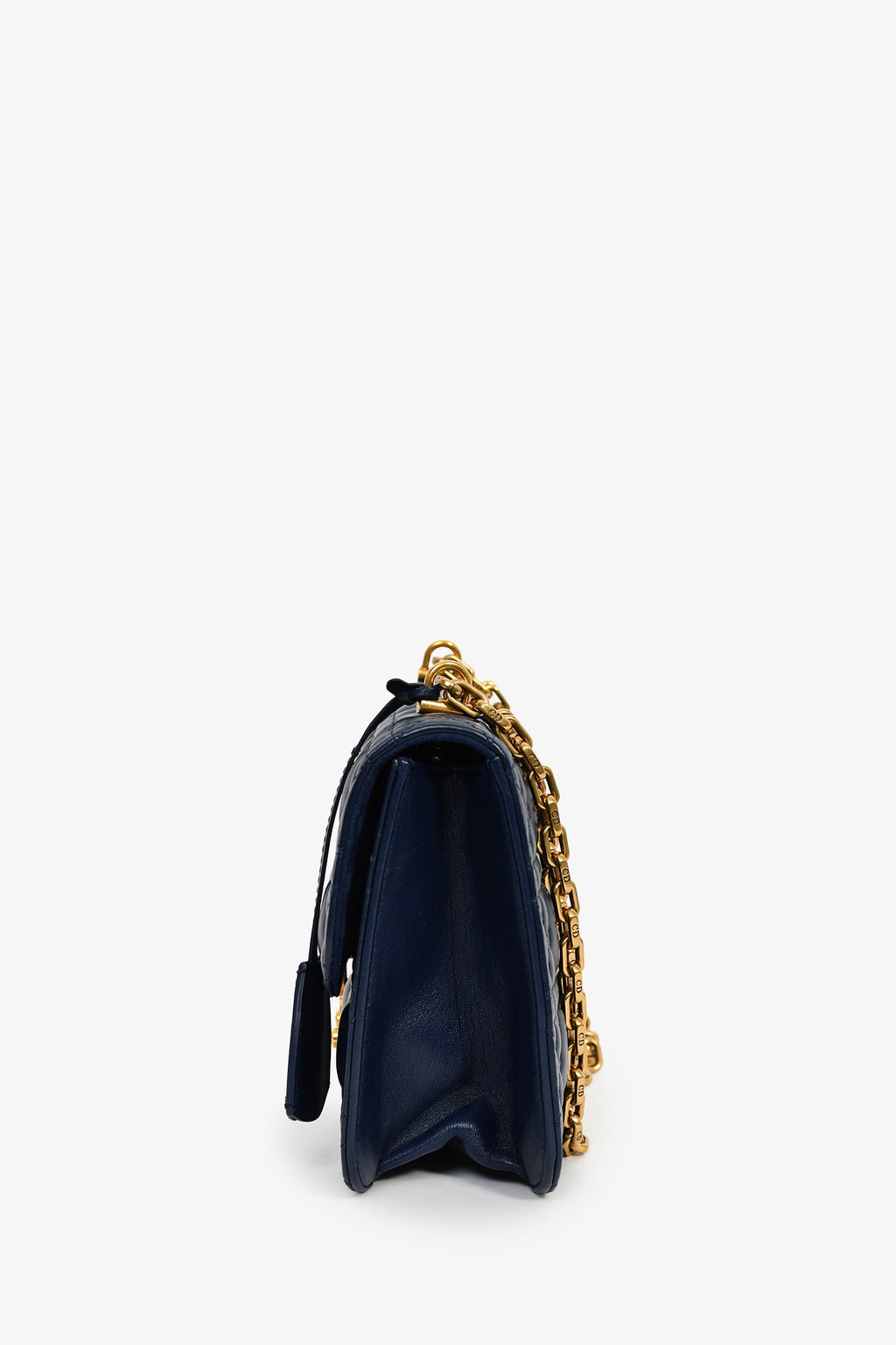 Christian Dior 2017 Navy Blue Cannage Leather Dioraddict Flap Bag