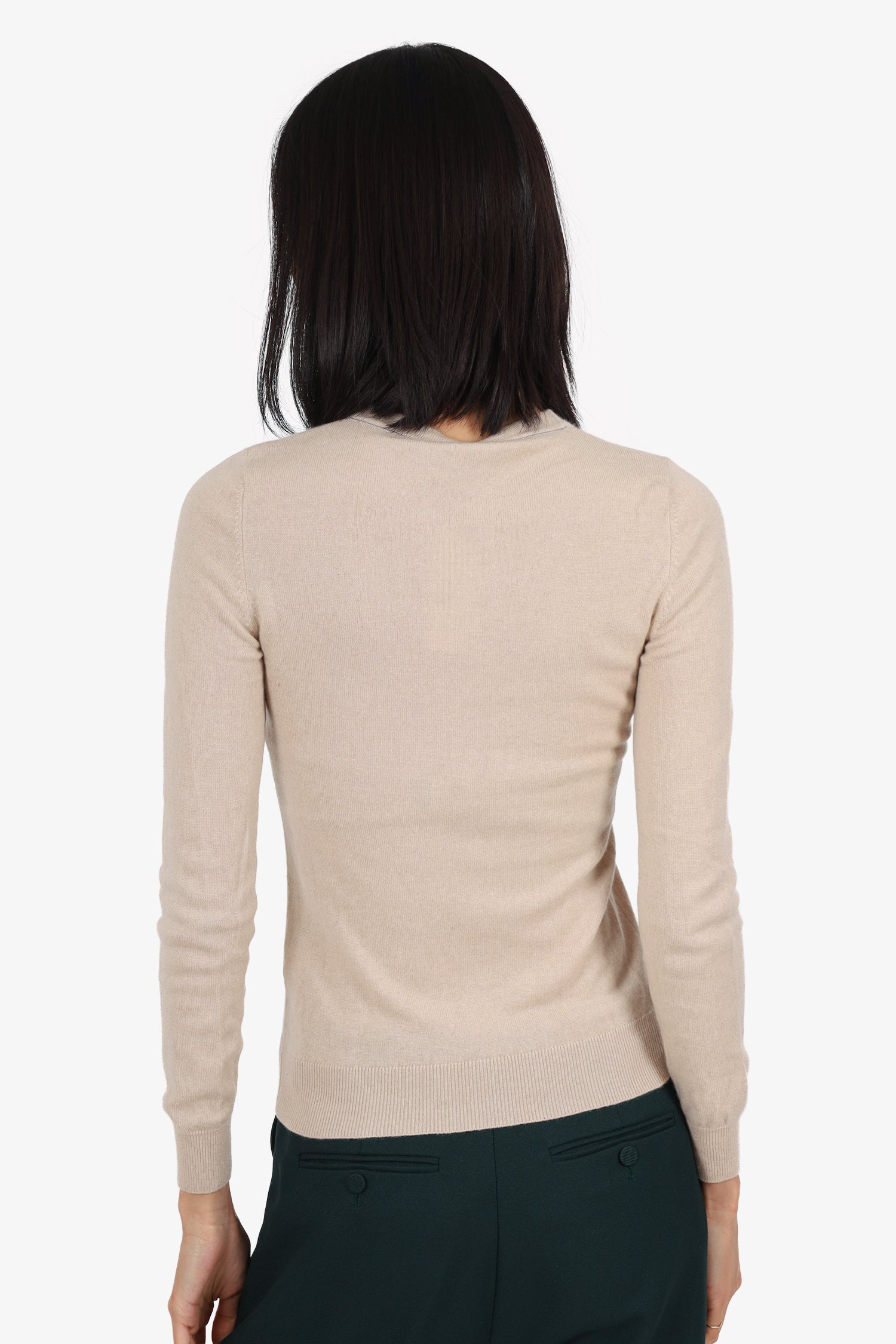 Brunello Cucinelli Beige Cashmere Long Sleeve Sweater Size XXS