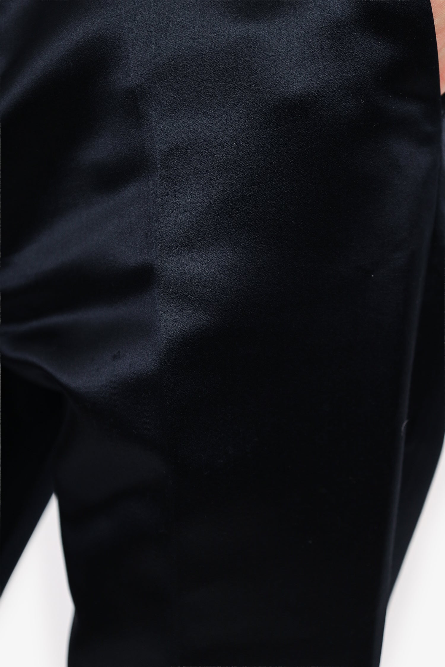 D&G Dolce & Gabbana Black Satin High Waisted Trousers Size 40