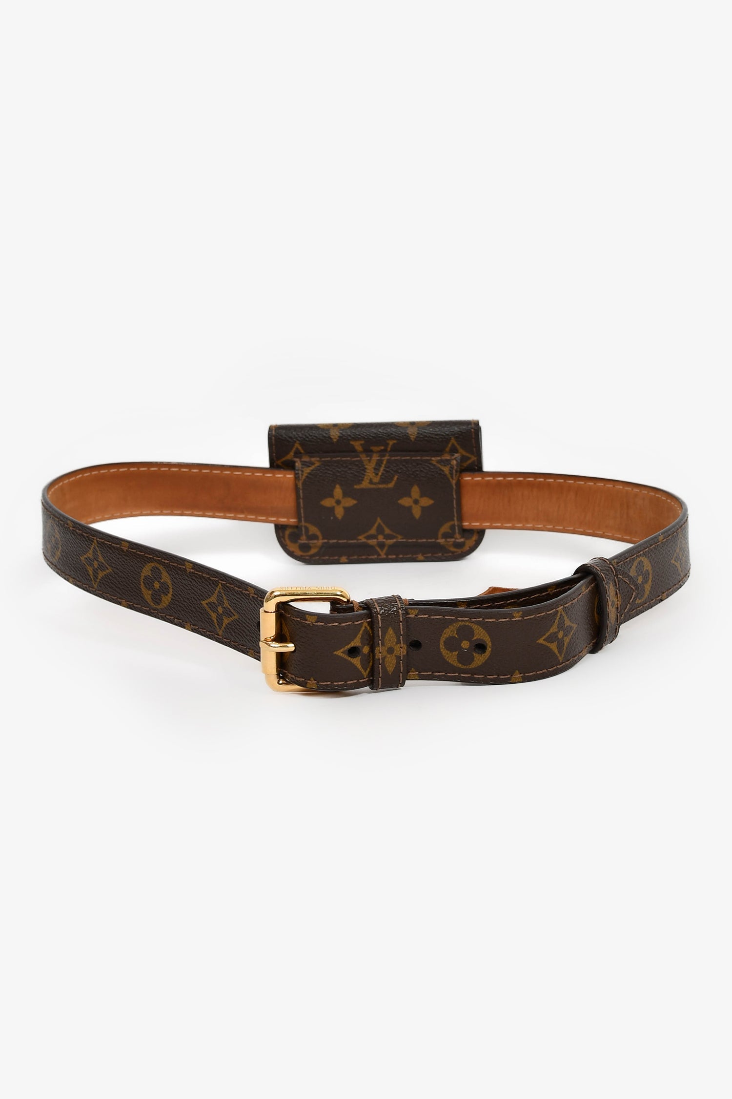 Louis Vuitton 2006 Monogram Canvas Ceinture Pochette Solo Belt Size 85/34