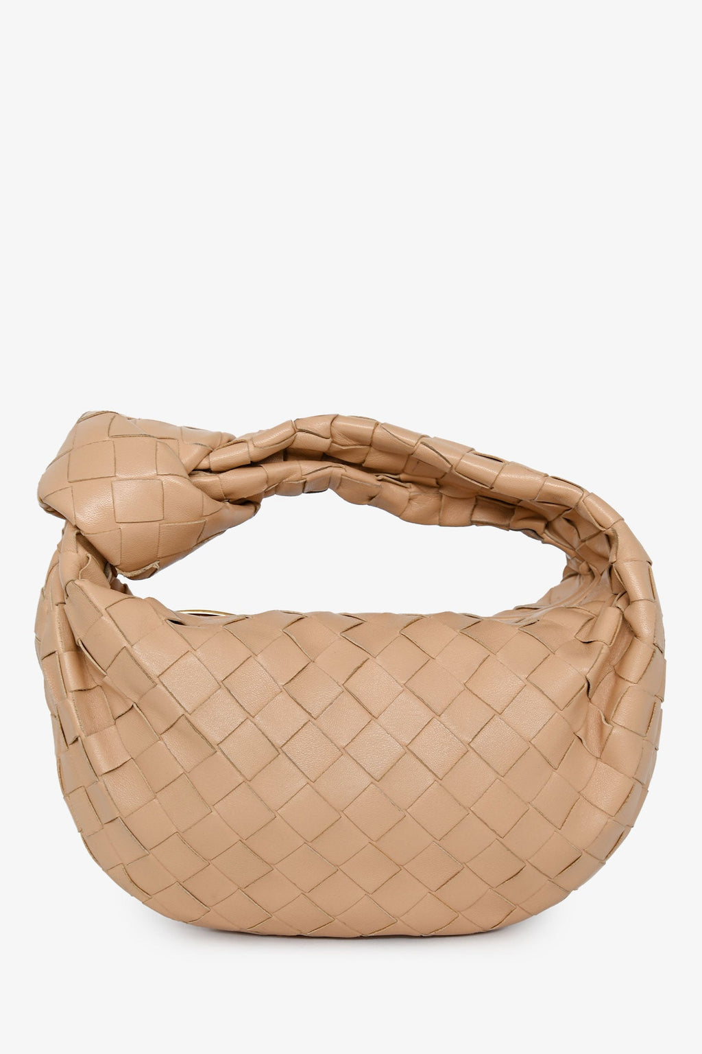 Bottega Veneta Beige Intrecciato Lambskin Mini Jodie Bag