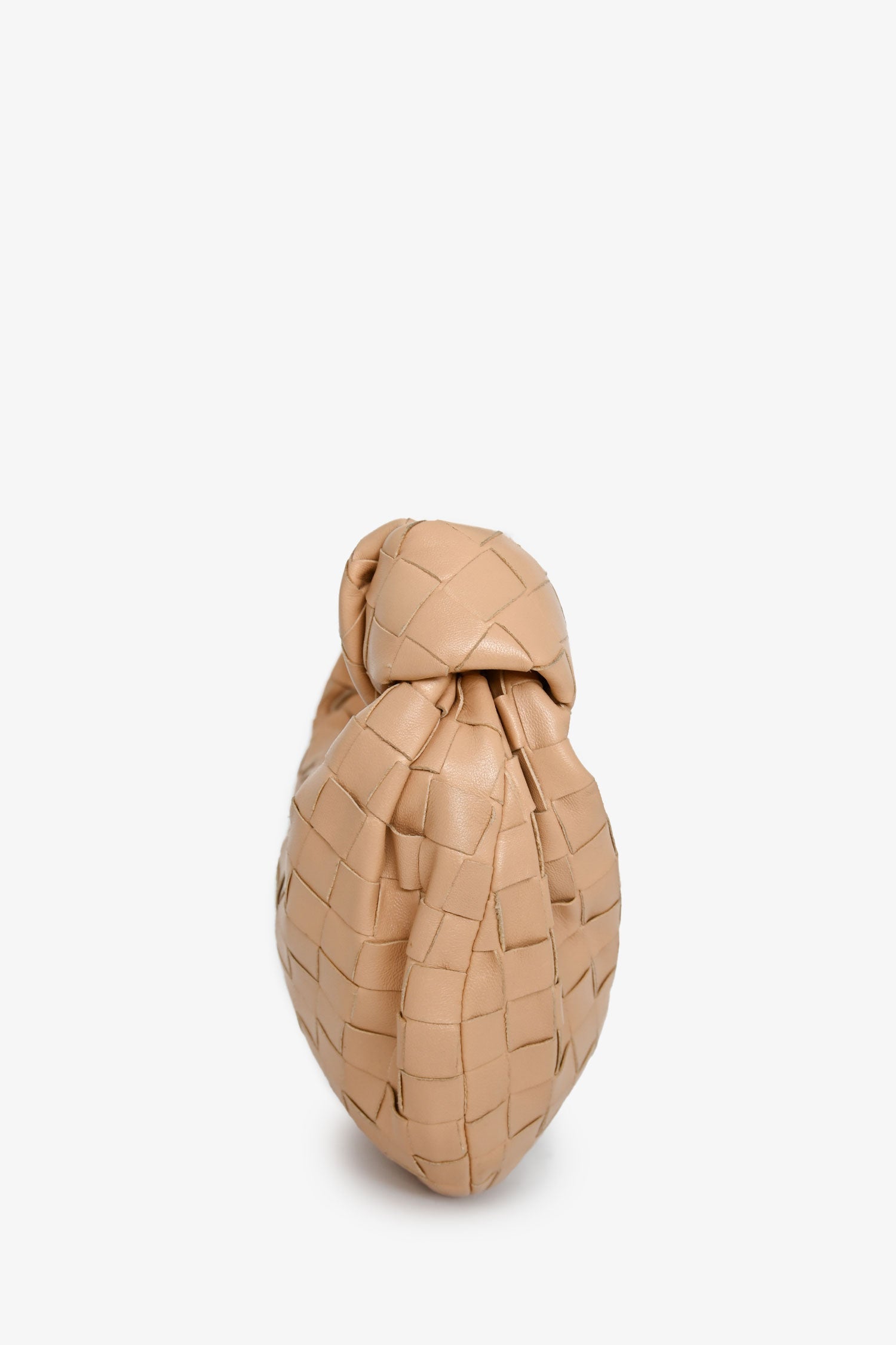 Bottega Veneta Beige Intrecciato Lambskin Mini Jodie Bag