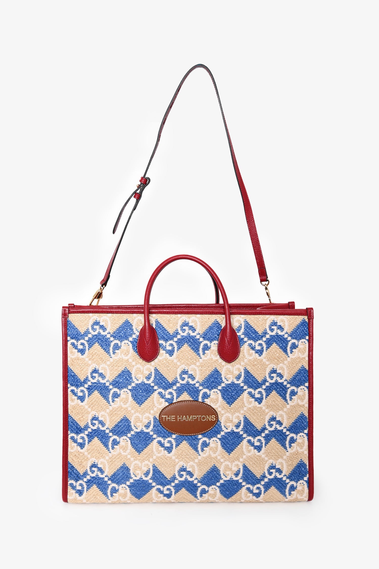 Gucci X Hamptons Limited Edition Canvas GG Tote With Strap