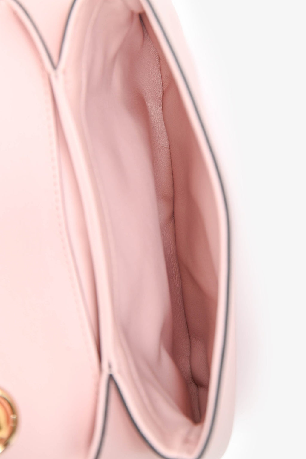 Gucci Pink Leather Mini 'Blondie' Crossbody Bag With Web Canvas Strap