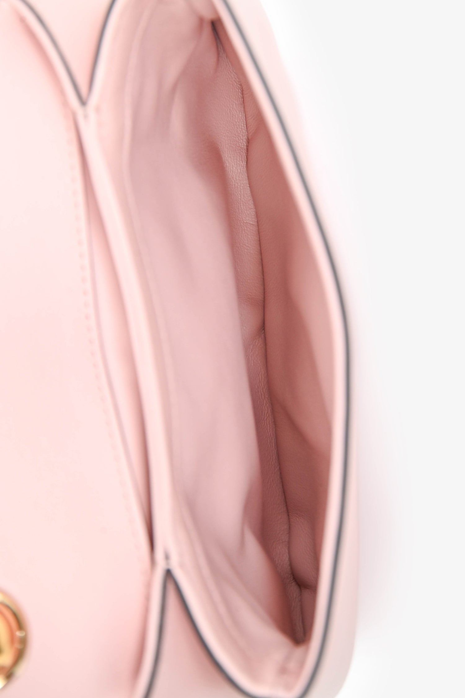 Gucci Pink Leather Mini 'Blondie' Crossbody Bag With Web Canvas Strap
