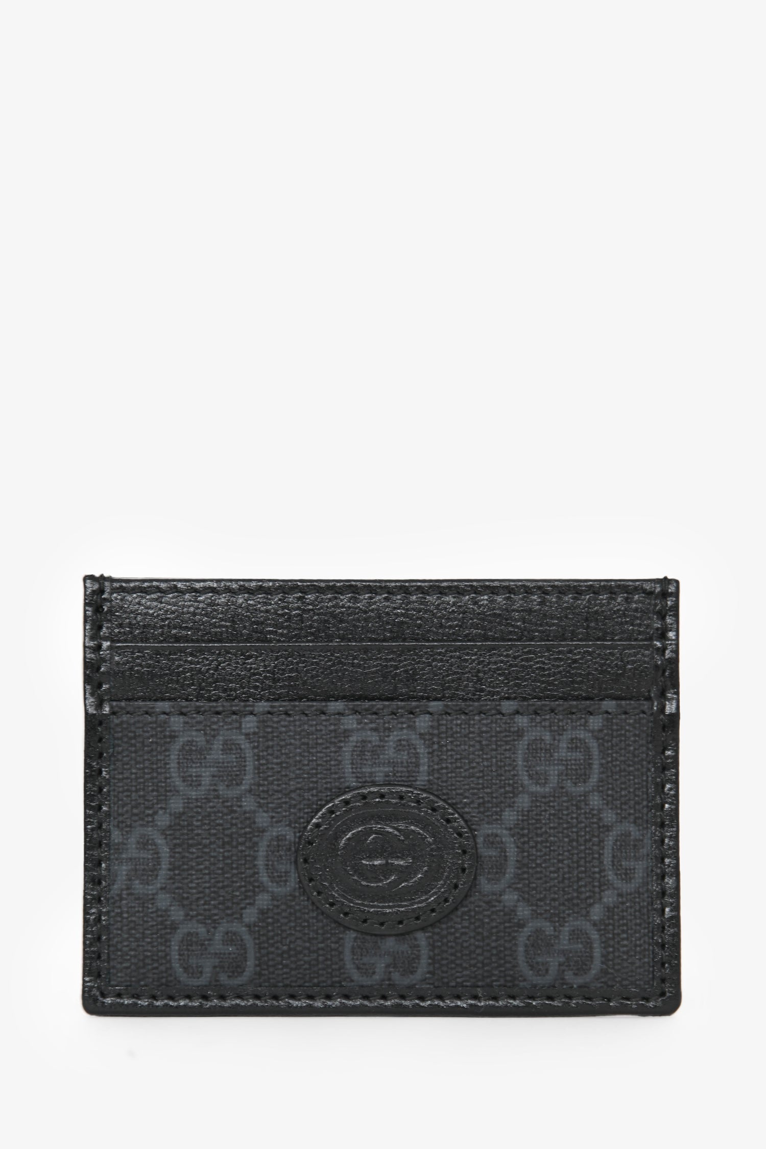 Gucci Black GG Monogram Coated Canvas/Leather  Holder