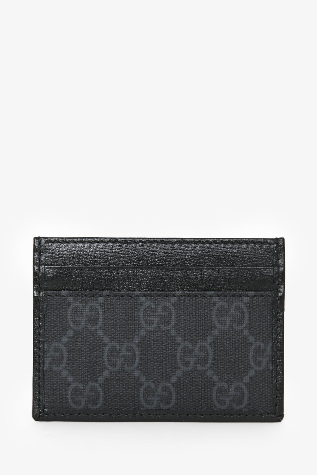 Gucci Black GG Monogram Coated Canvas/Leather  Holder