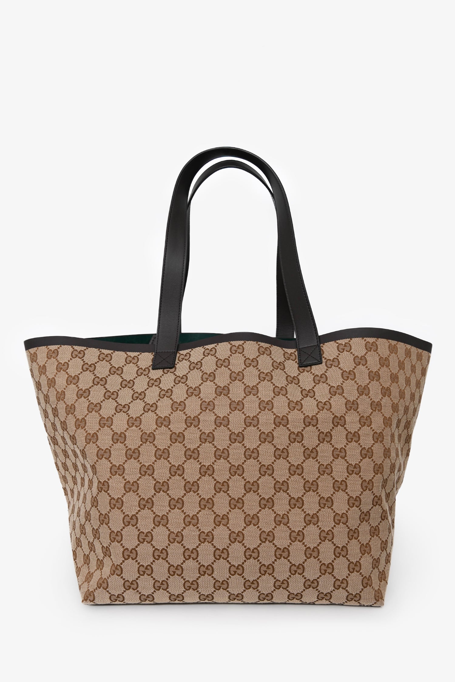 Gucci Brown GG Canvas Web Medium 'Totissima' Tote Bag With Pouch