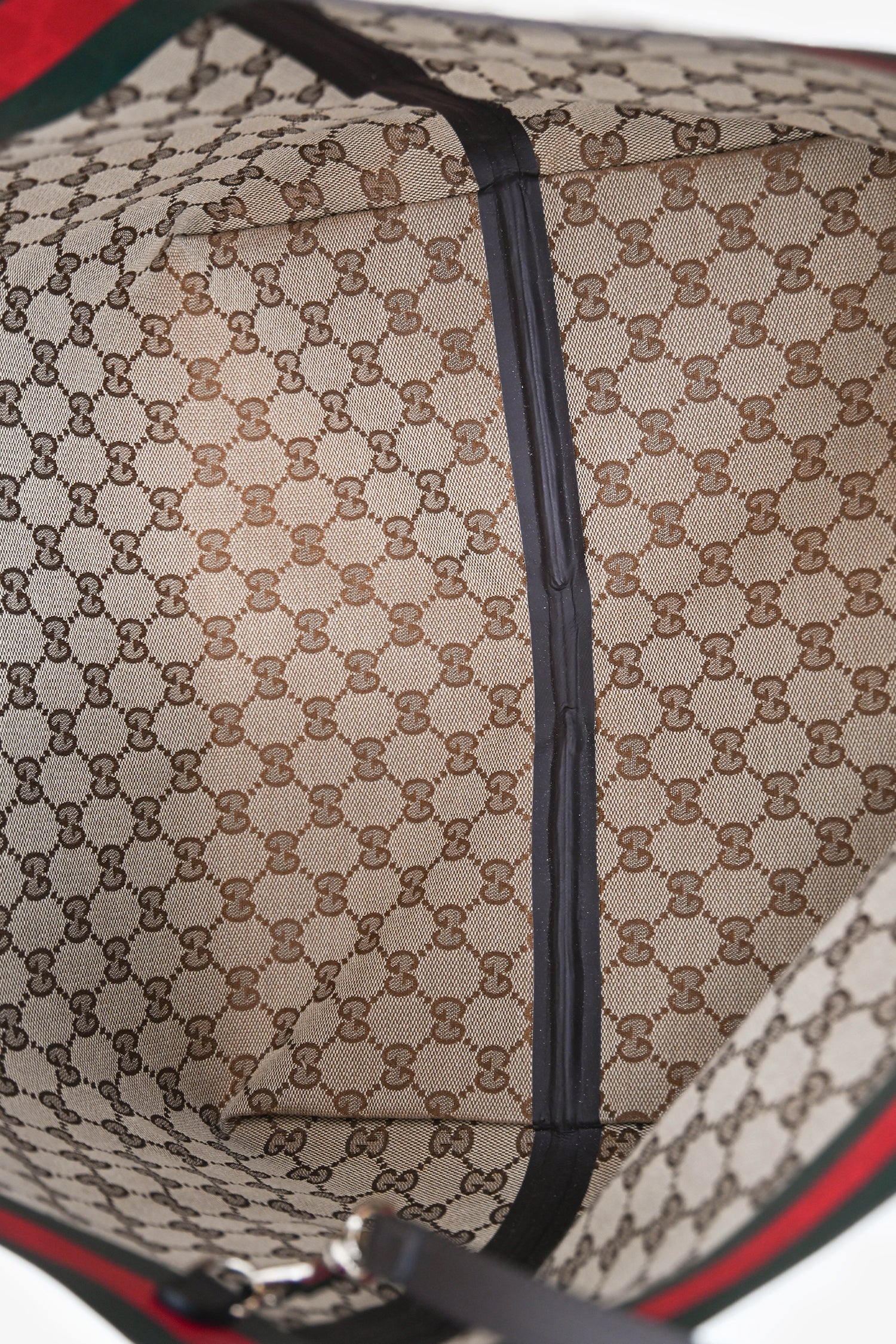 Gucci Brown GG Canvas Web Medium 'Totissima' Tote Bag With Pouch