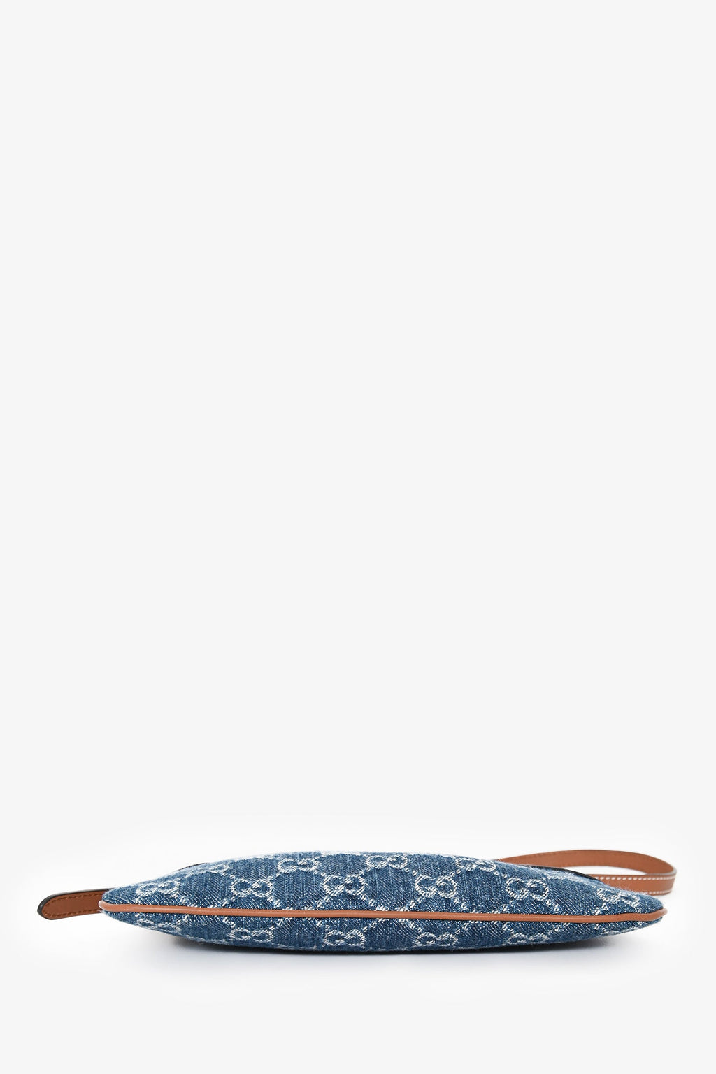 Gucci Blue Monogram Denim Mini Emblem Shoulder Bag