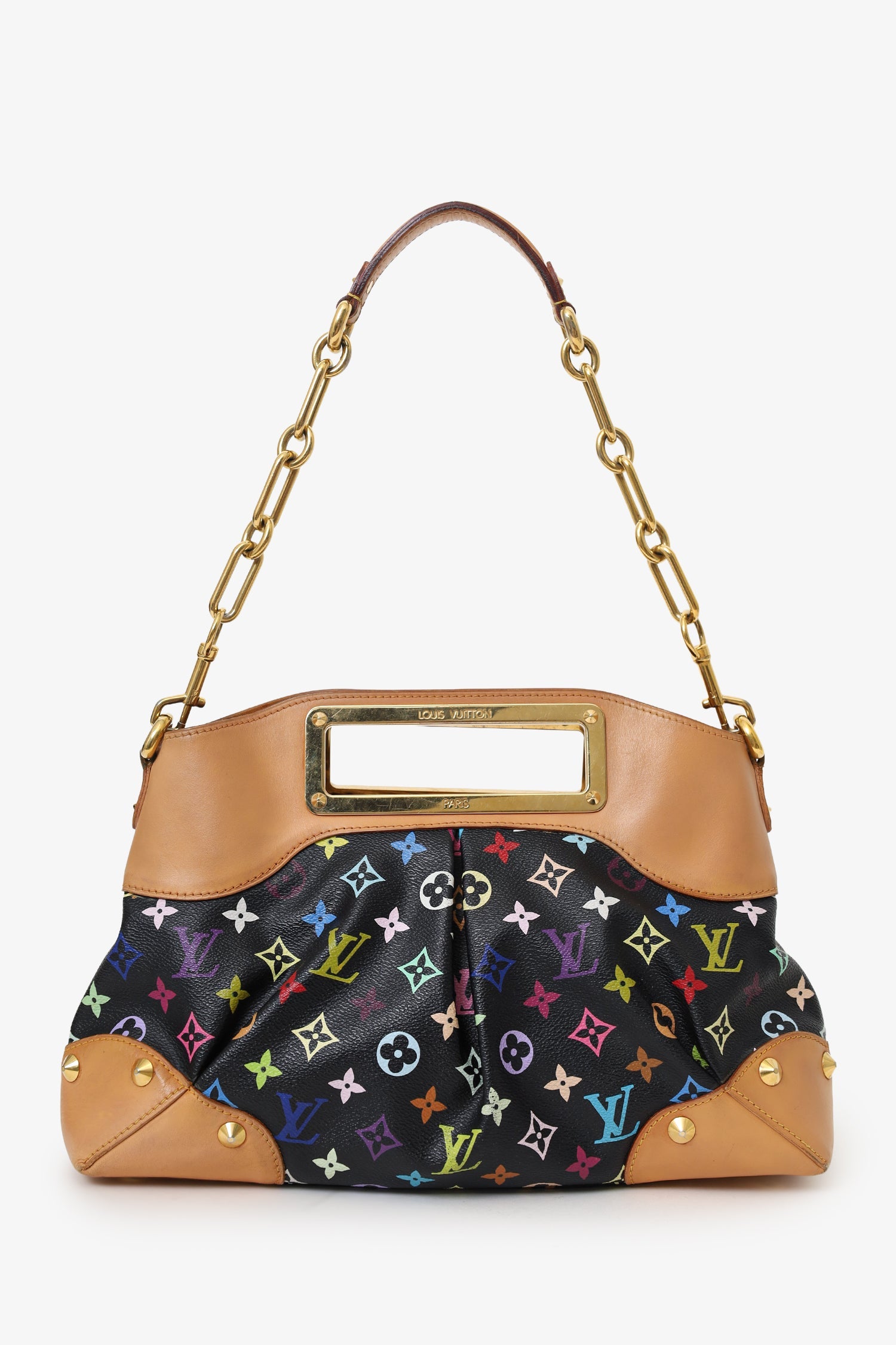 Louis Vuitton Black Multicolour Judy MM Shoulder Bag