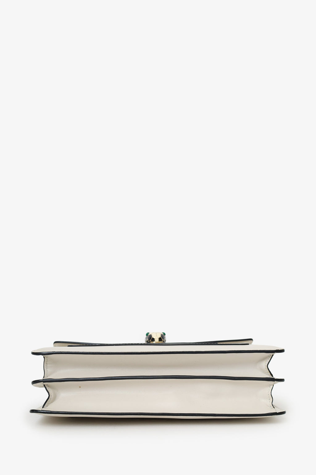 Bvlgari Cream Leather Medium Serpenti Forever Chain Bag