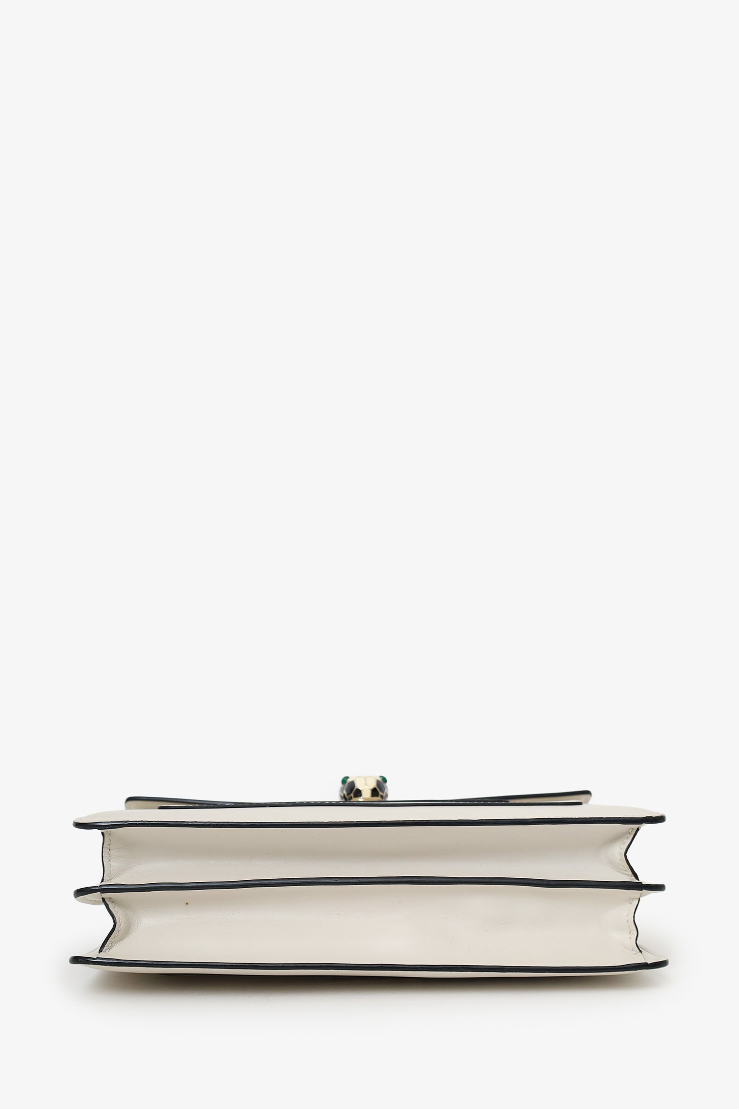 Bvlgari Cream Leather Medium Serpenti Forever Chain Bag