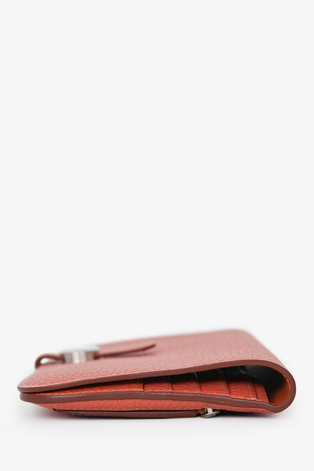 Hermès 2014 Terra Cotta Clemence Leather Dogon Wallet