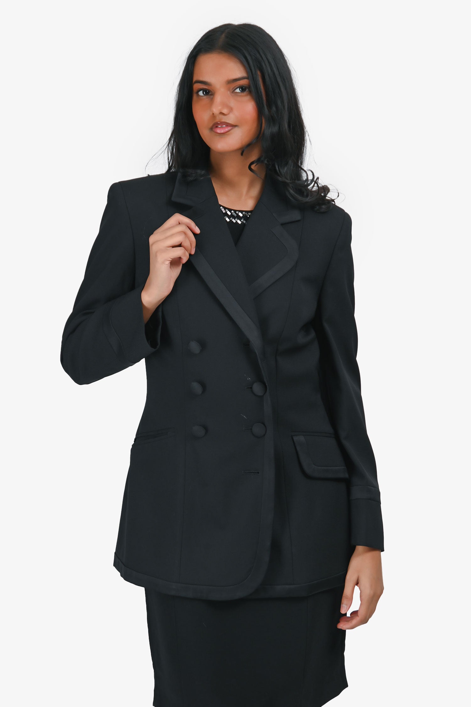 Moschino Cheap and Chic Black Double Breasted Blazer Size 6