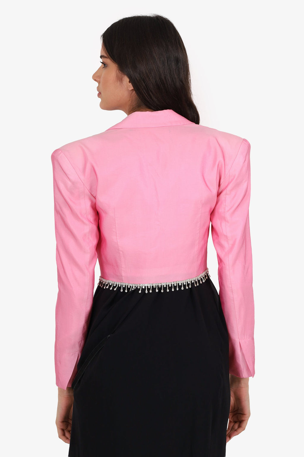 Rotate Birger Christensen Pink Embellished Cropped Blazer Jacket Size 4