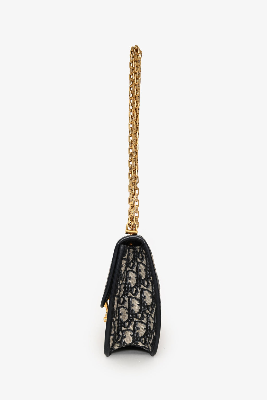 Christian Dior 2018 Blue Oblique Dioraddict Wallet on Chain